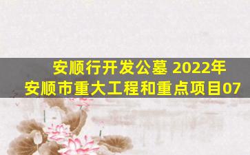 安顺行开发公墓 2022年安顺市重大工程和重点项目07